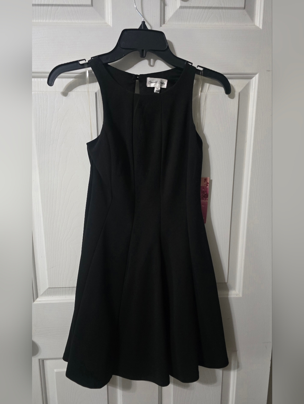 Emerald Sundae Black Sleeveless Fit-and-Flare Dress